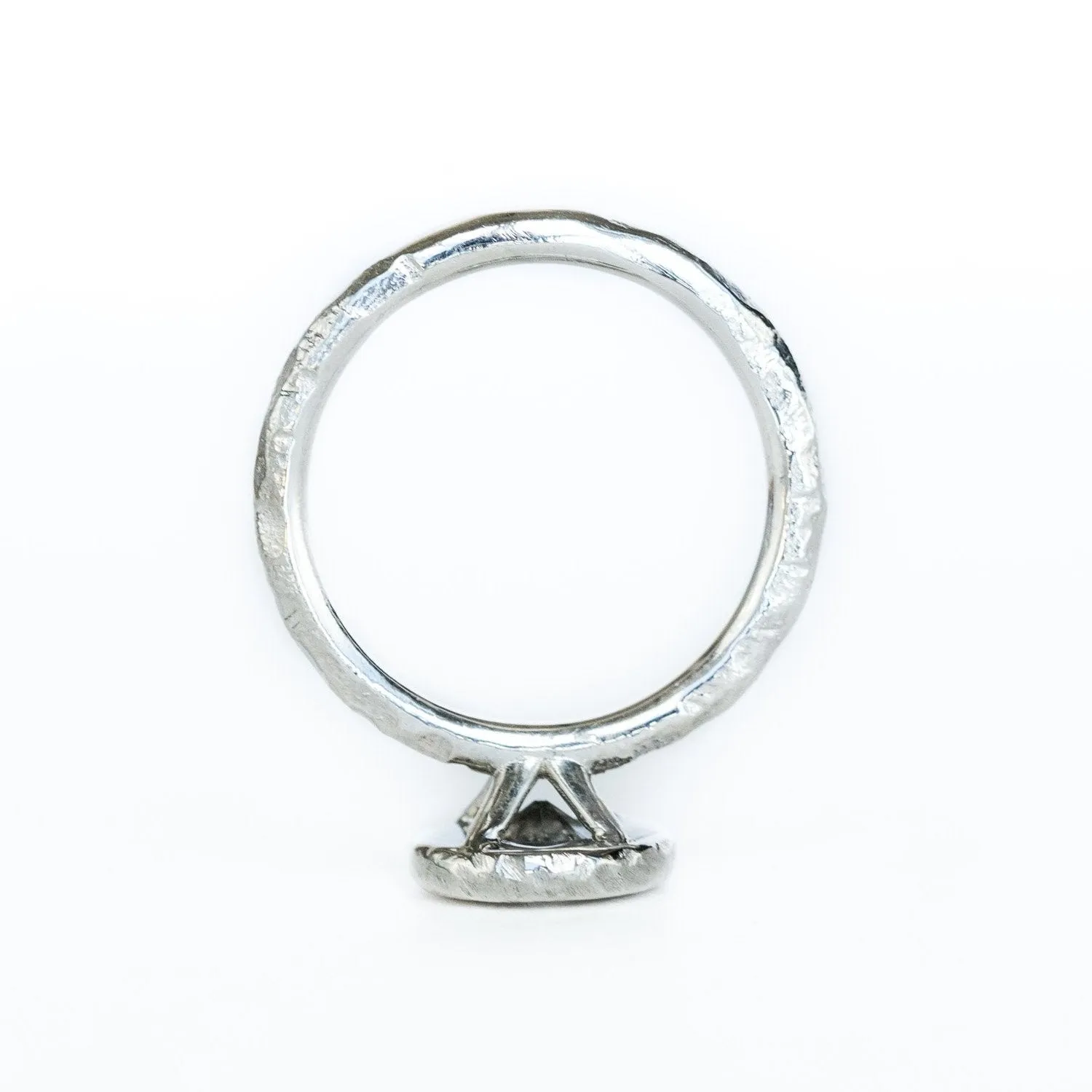 0.84ct Old European Cut Antique Diamond in Chunky Platinum Bezel Ring - Recycled