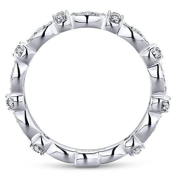 14k White Gold Stackable Diamond Ring