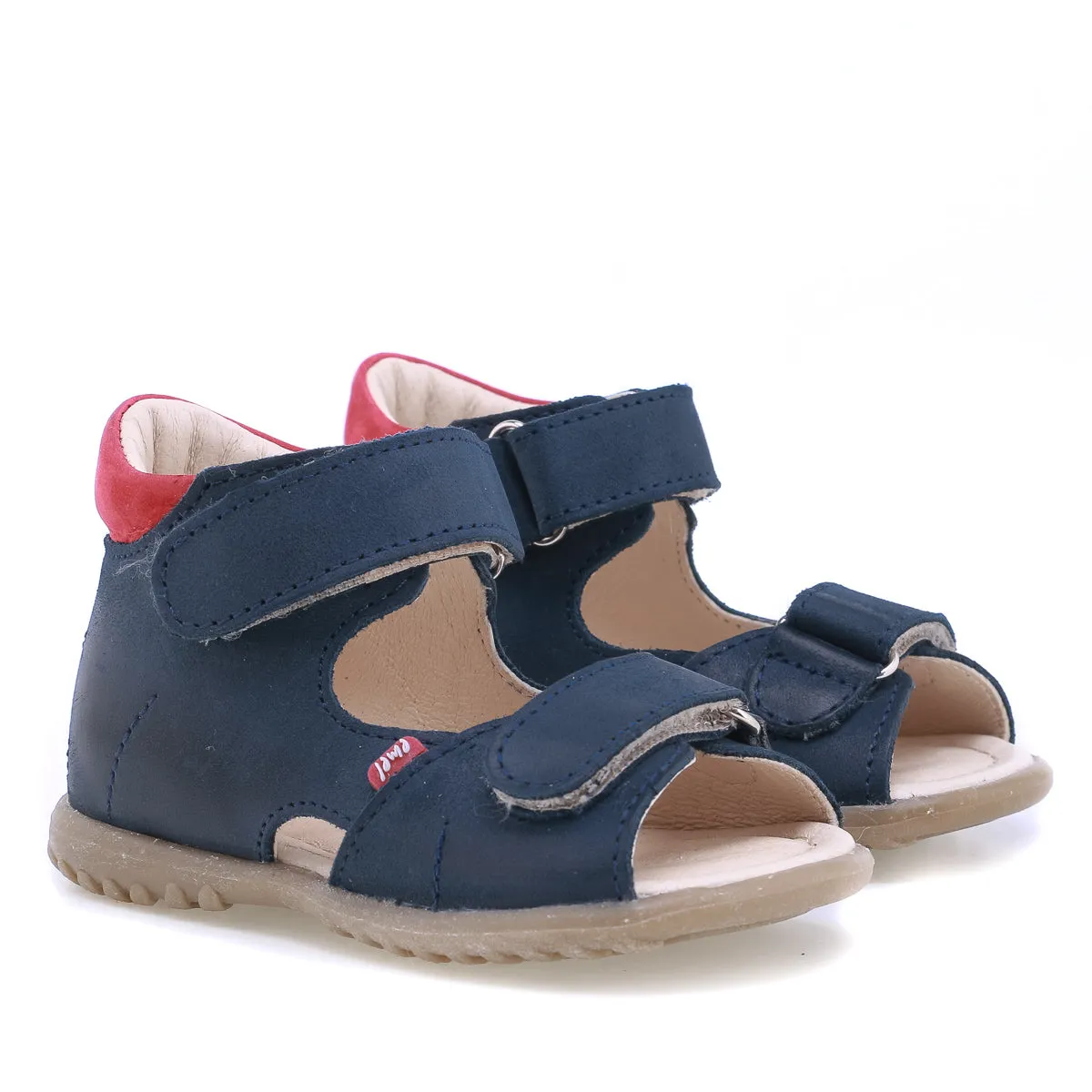 (2428B-13) Emel Navy red First Sandals