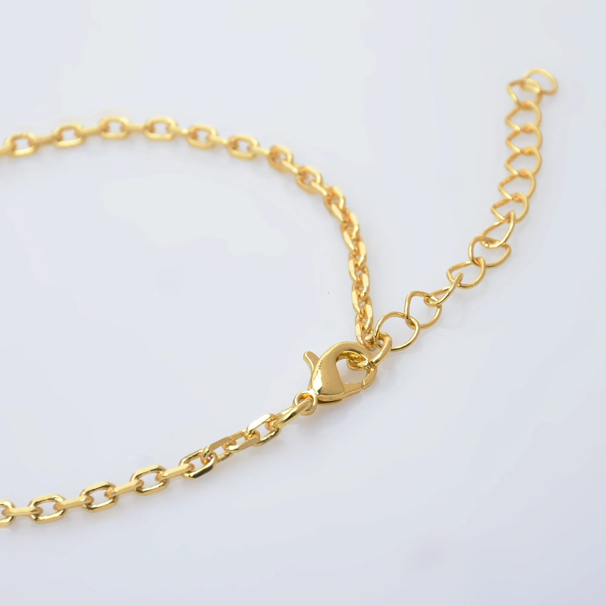 7 Brass Bracelet chain With Extension Chain Charm Bracelet Chain Wholesale Chain bracelet 5pcs 102835