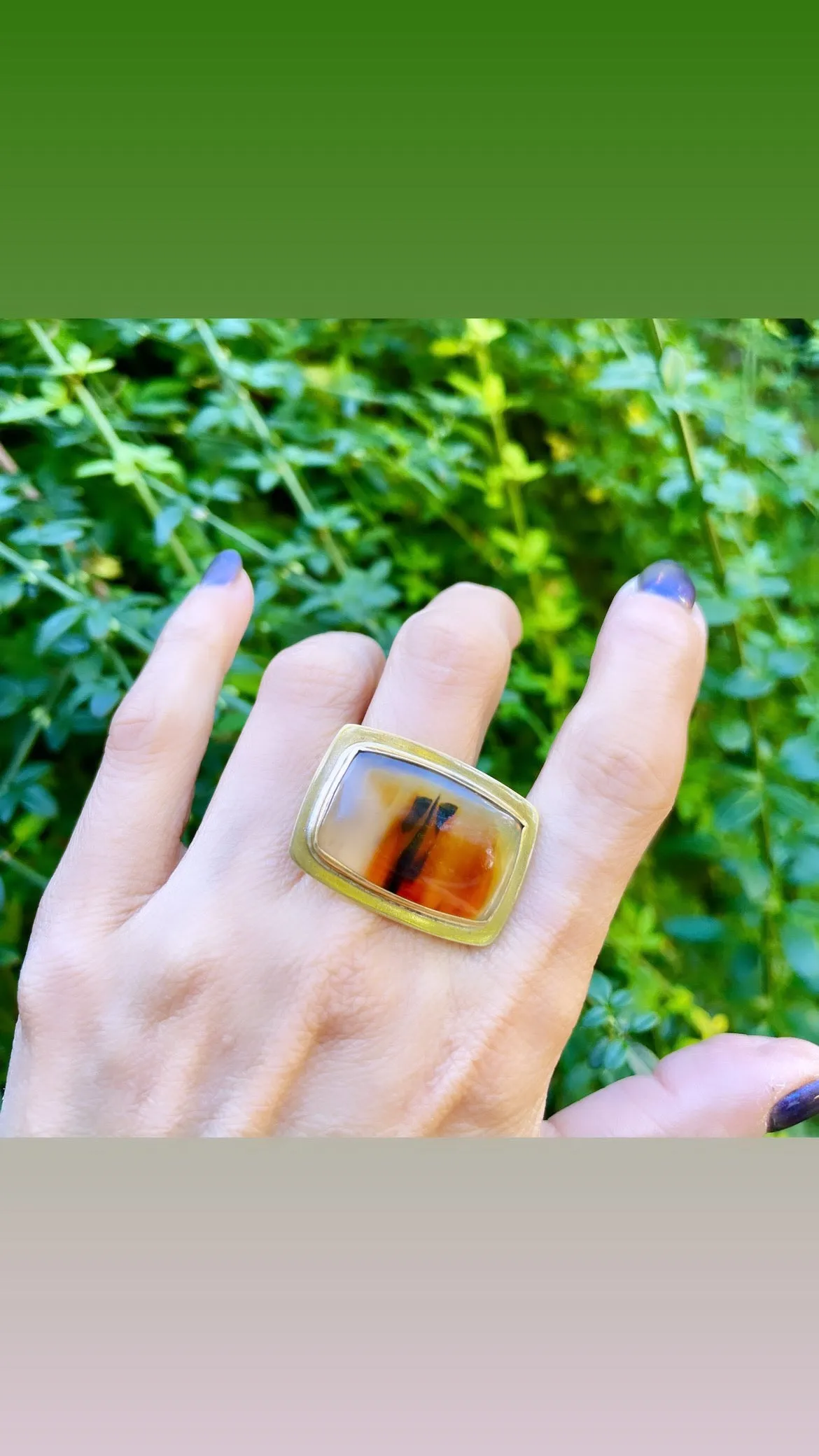 Abstract sunset ring