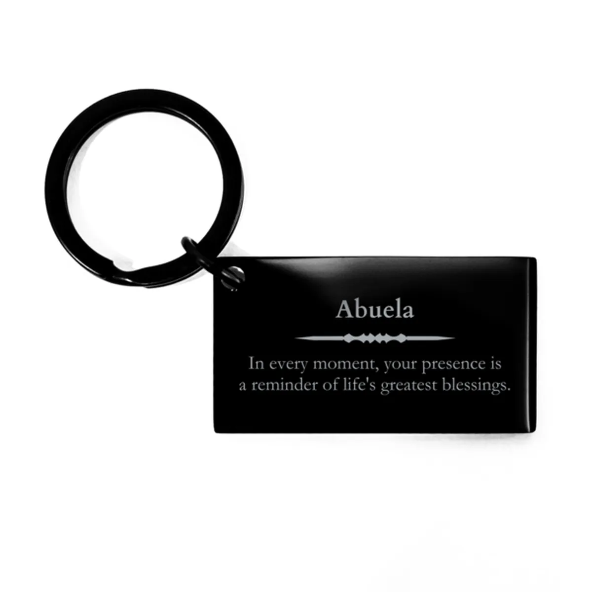 Abuela Thank You Gifts, Your presence is a reminder of life's greatest, Appreciation Blessing Birthday Keychain for Abuela