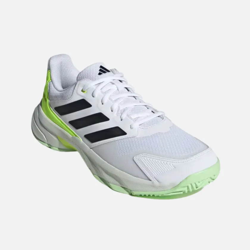 Adidas Courtjam Control 3 Men's Tennis Shoes -Cloud White/Core Black/Lucid Lemon F23