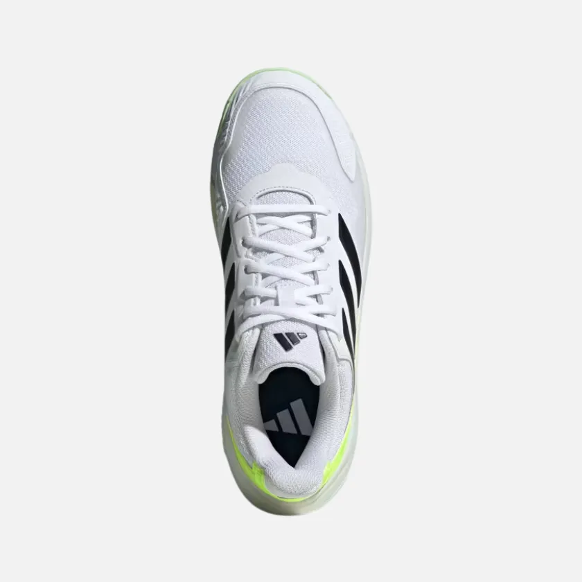 Adidas Courtjam Control 3 Men's Tennis Shoes -Cloud White/Core Black/Lucid Lemon F23