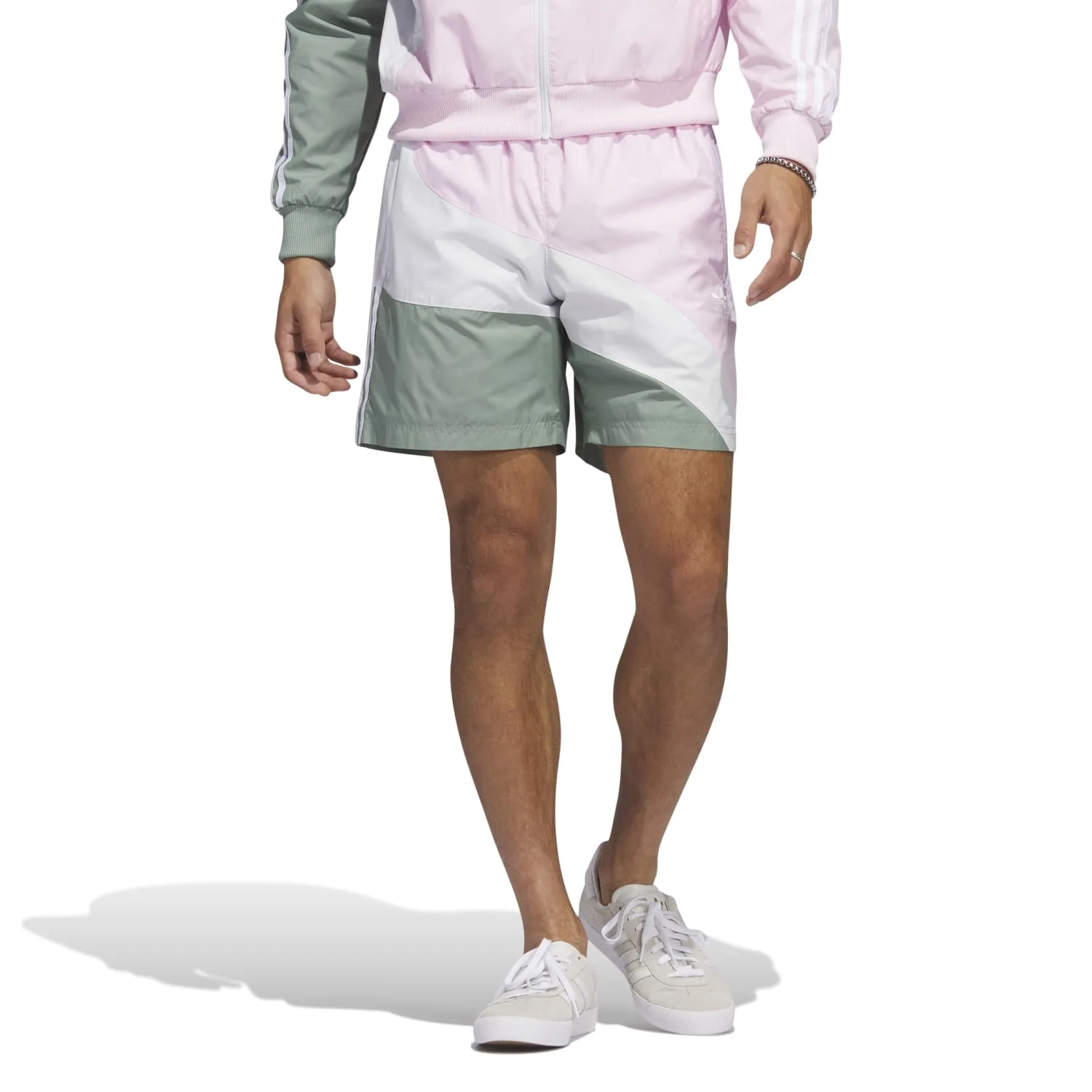 Adidas Originals Men Swirl Woven Shorts Pink C5550