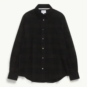 ALGOT RELAXED WOOL CHECK SHIRT ESPRESSO