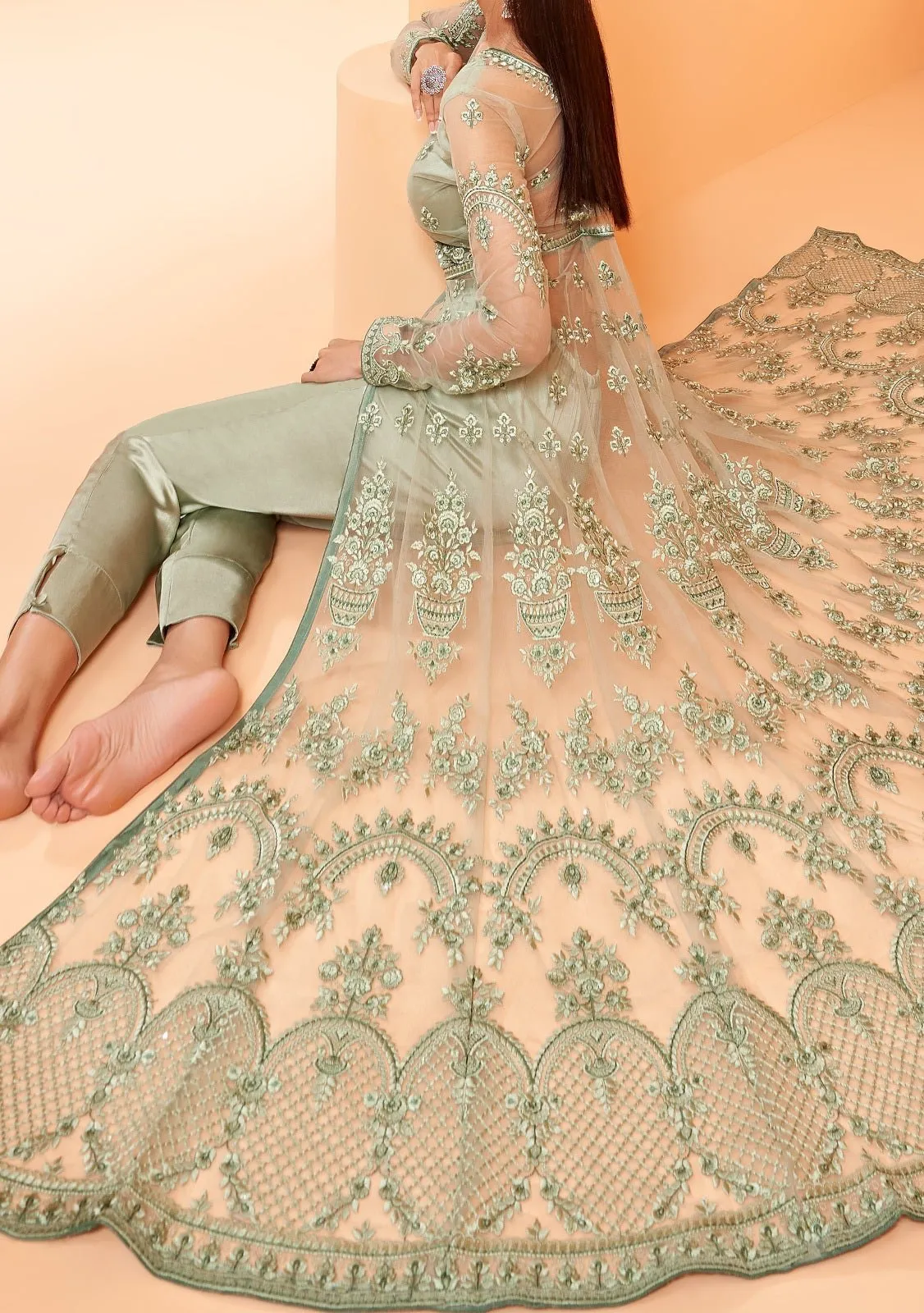 Alizeh Designer Gulbahaar Party Wear Lehenga Suit