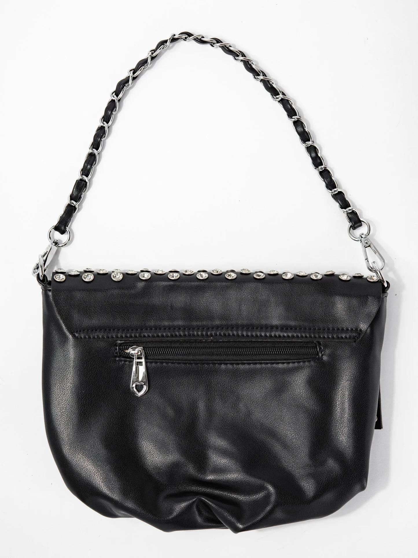 Aria Crystal Studded Messenger Bag with Dual Strap