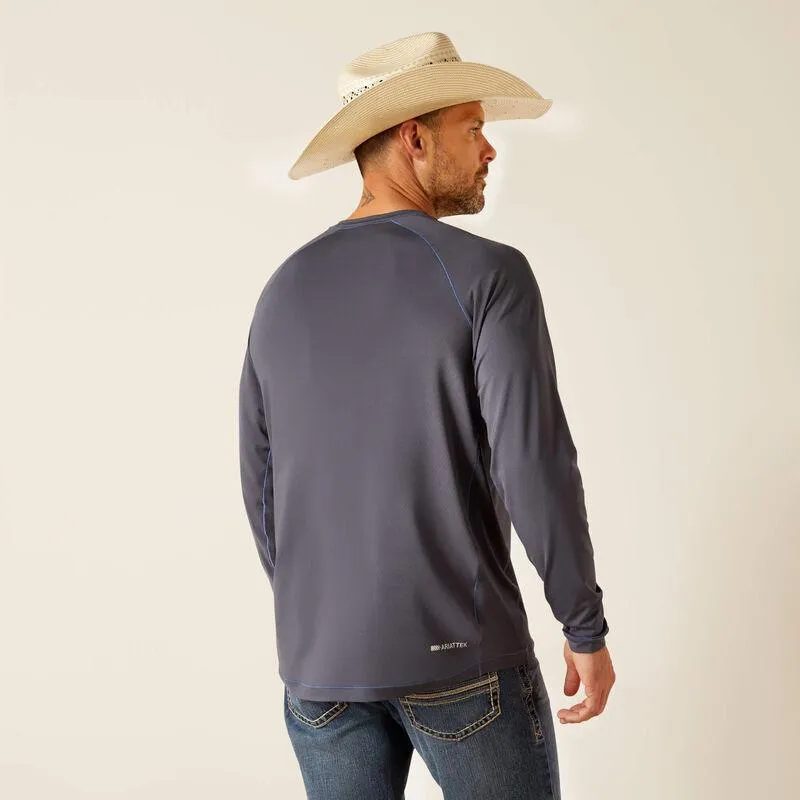 Ariat Men's Ombre Blue 360 Air Flow Long Sleeve Tee 10051364