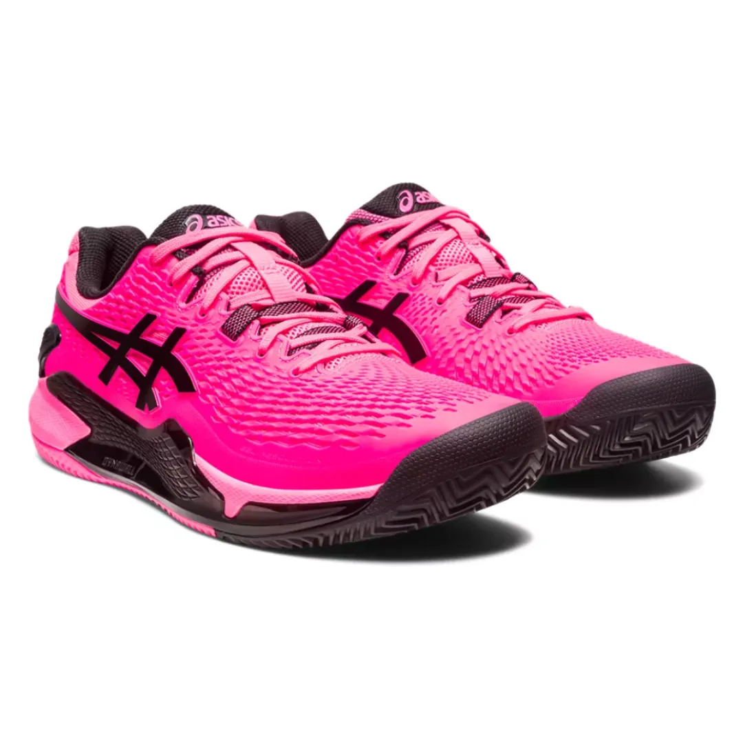 Asics Gel Resolution 9 Clay Men Tennis Shoes - Hot Pink/Black