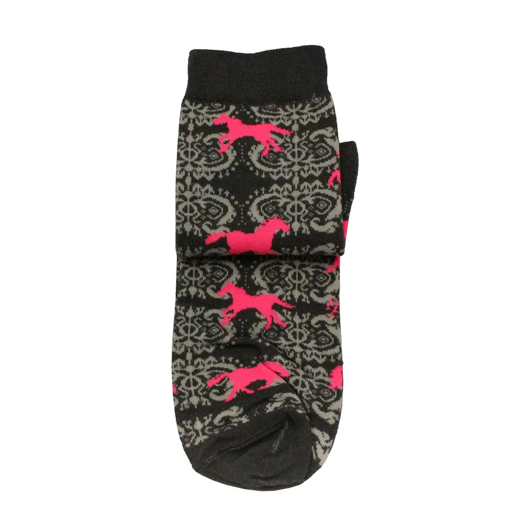 Austin Accent Women's Vintage Horse Print Socks