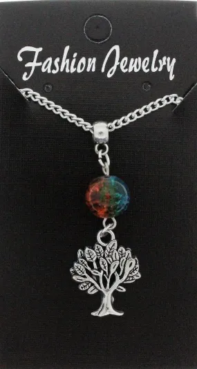 AVBeads Jewelry Charm Necklace Silver JWL-NW-BO-1003 Tree