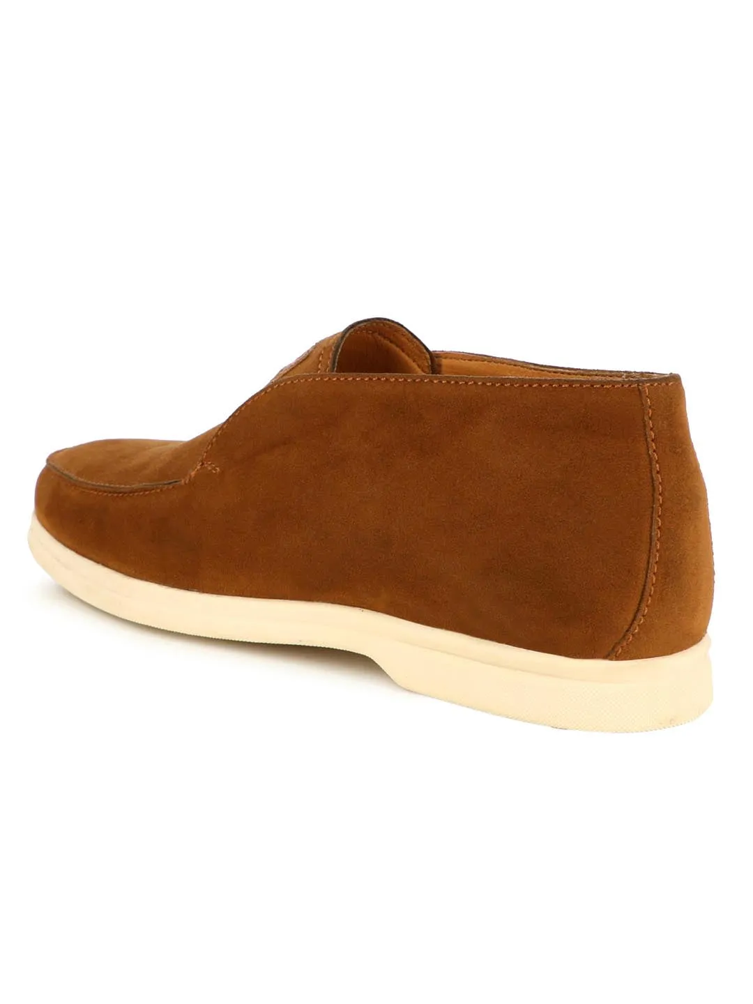 Barb Men'S Tan Velvet Slipons