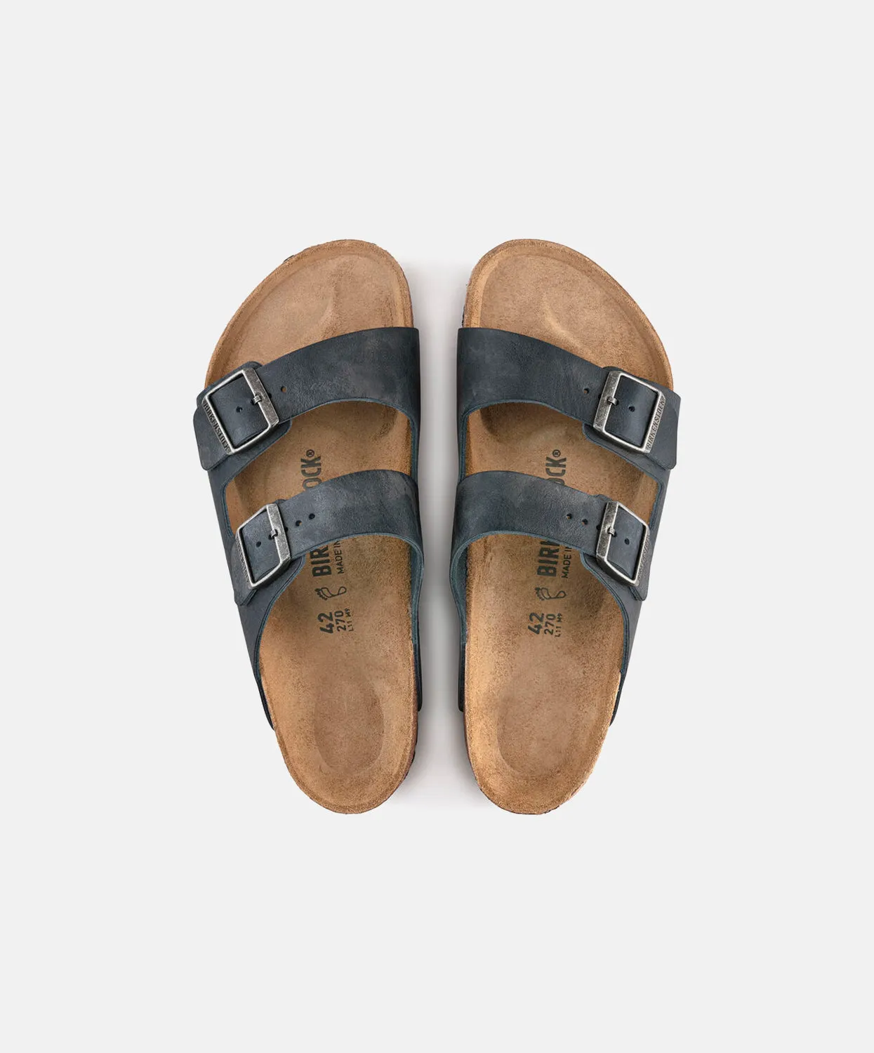 Birkenstock Arizona Vintage Leather Wood Midnight Sandals