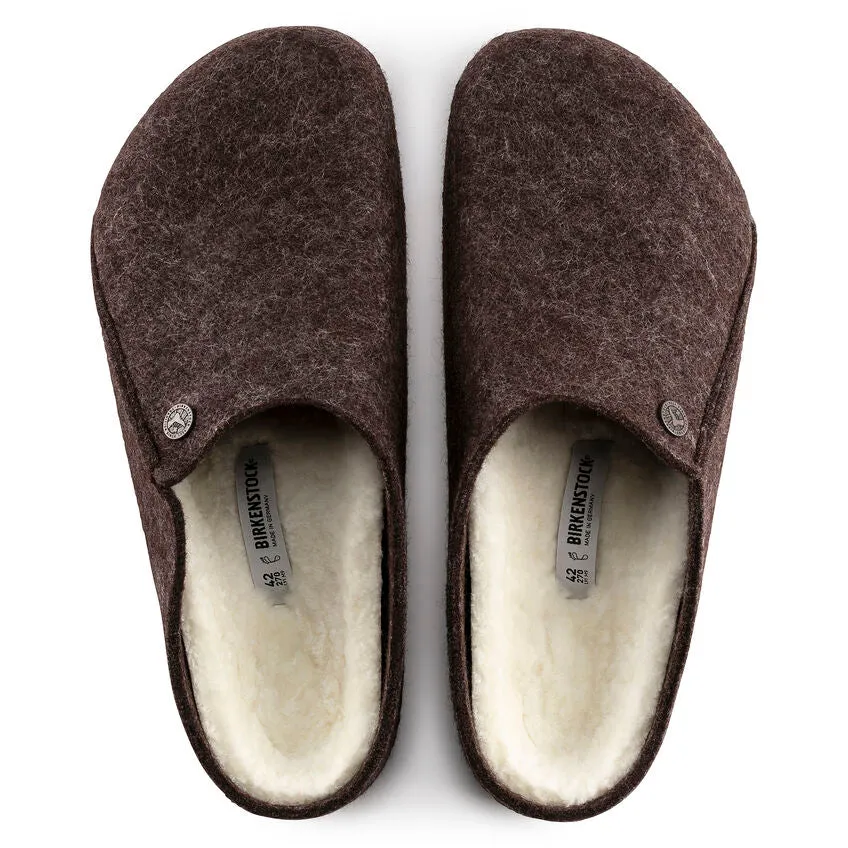 Birkenstock UNISEX Zermatt Shearling Wool Felt (Mocha - Wide Fit)