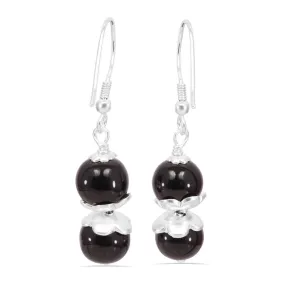 Black Onyx Earring, Sterling Silver Earring, Dangel Earring, Drop Earring, Dainty Earring, Black Onyx Gemstone Earring Gift For Women's