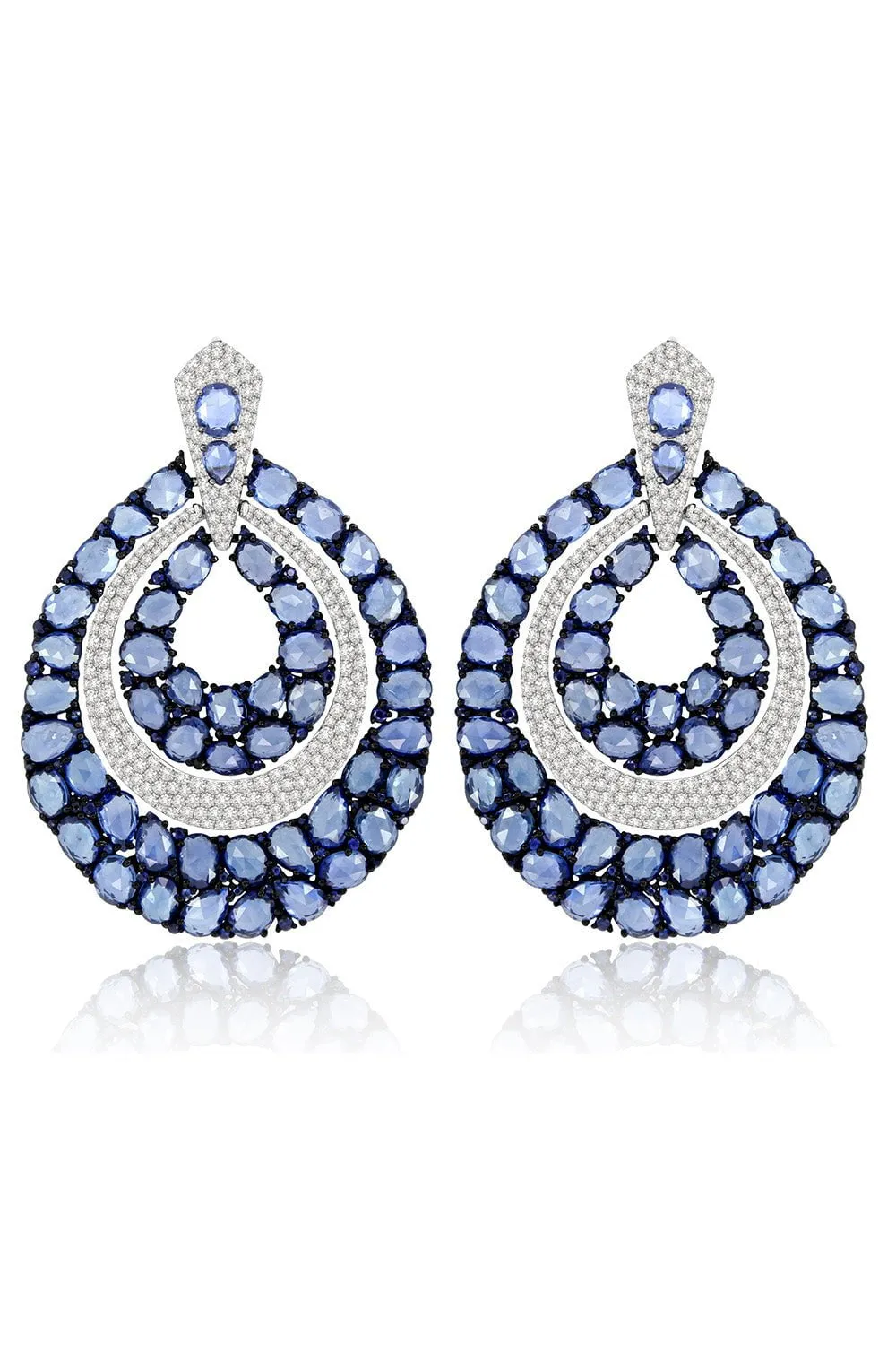 Blue Sapphire Drop Earrings