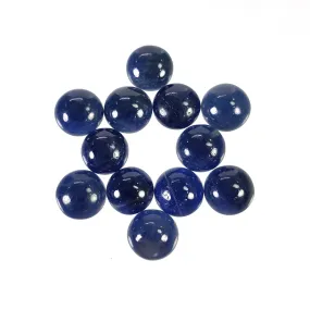 BLUE SAPPHIRE Gemstone Cabochon : 29.50cts Natural Untreated Unheated Sapphire Oval Shape 8mm 12pcs