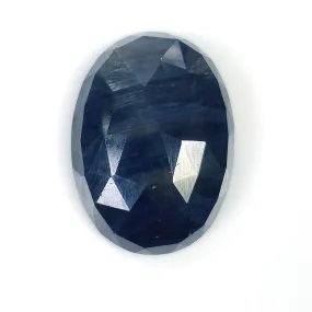 BLUE SAPPHIRE Gemstone Rose Cut : 39.00cts Natural Untreated Unheated Sapphire Oval Shape 27*19mm (With Video)