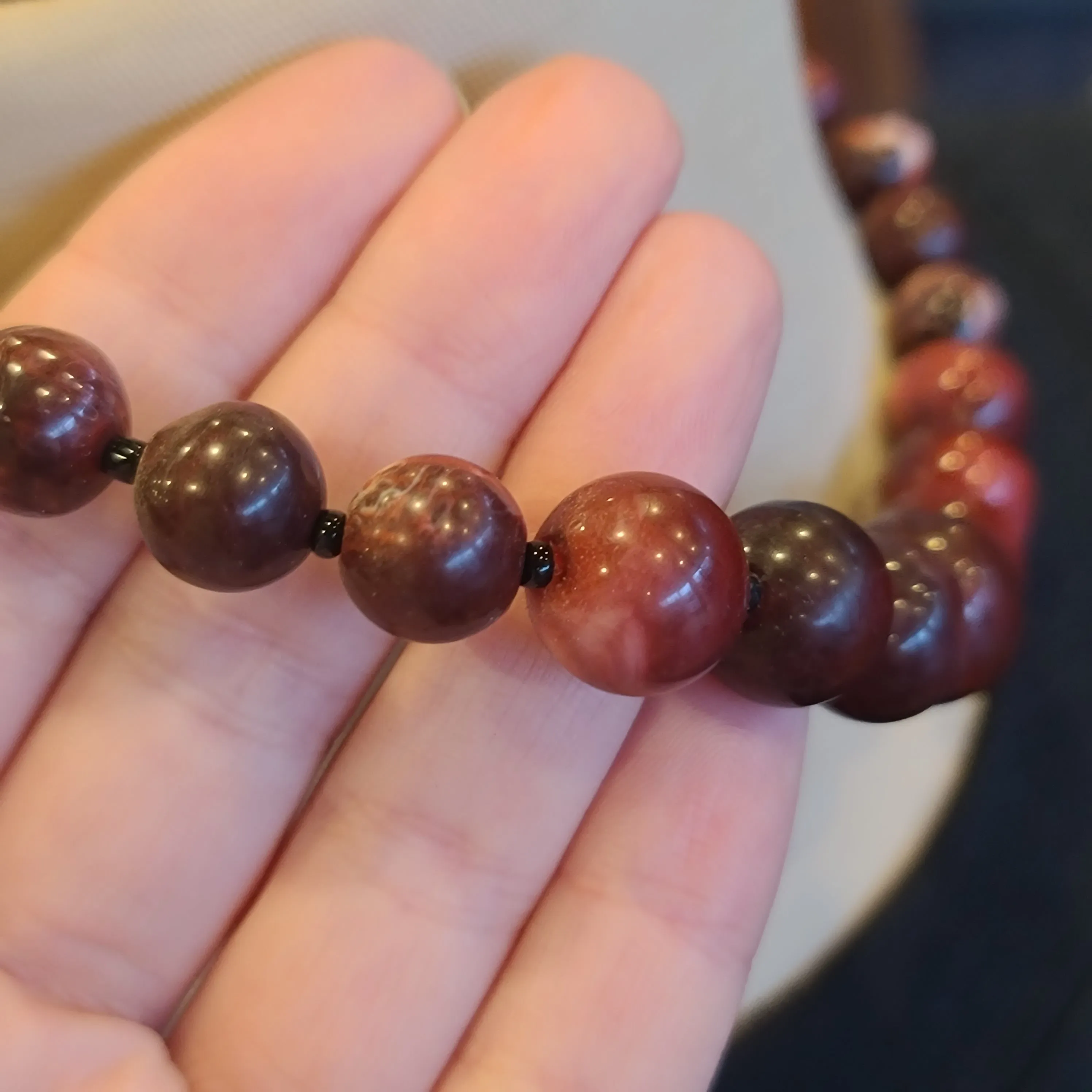 Brown/Black Plastic Beads Necklace