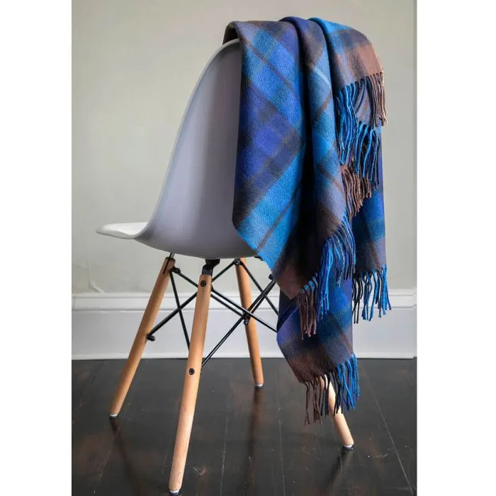 Buchanan blue tartan lambswool Blanket