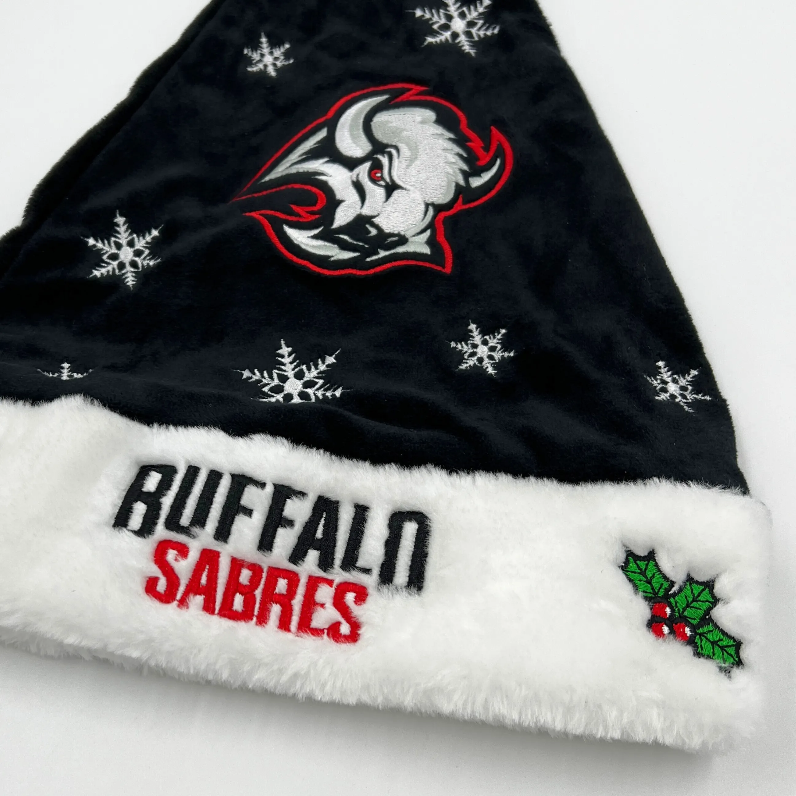 Buffalo Sabres Black & Red Holiday Santa Hat