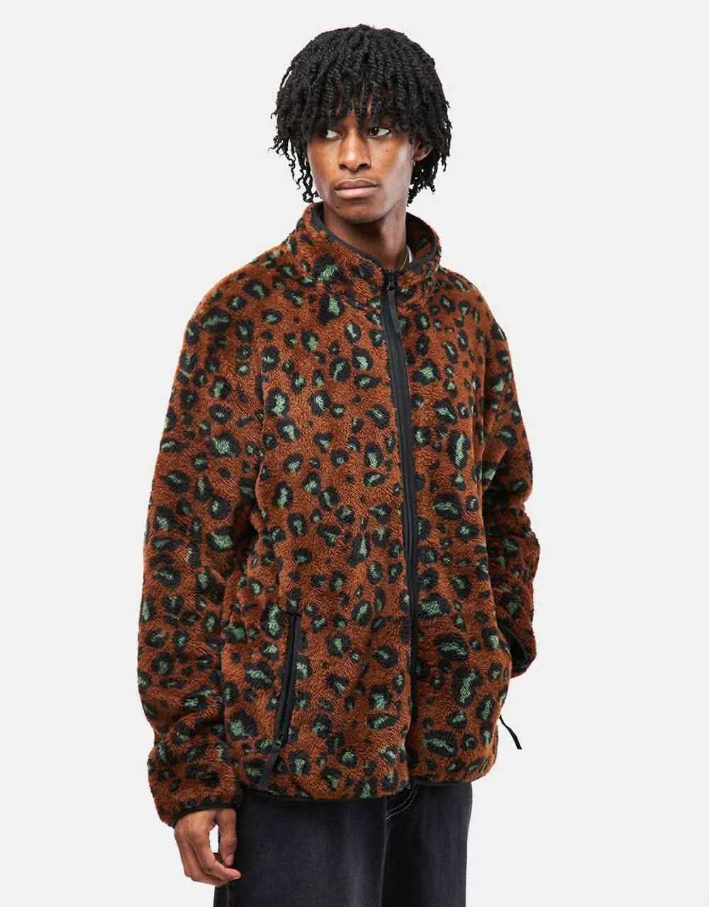 Carhartt WIP Jebson Sweat Jacket - Camo Leo/Tamarind/Black