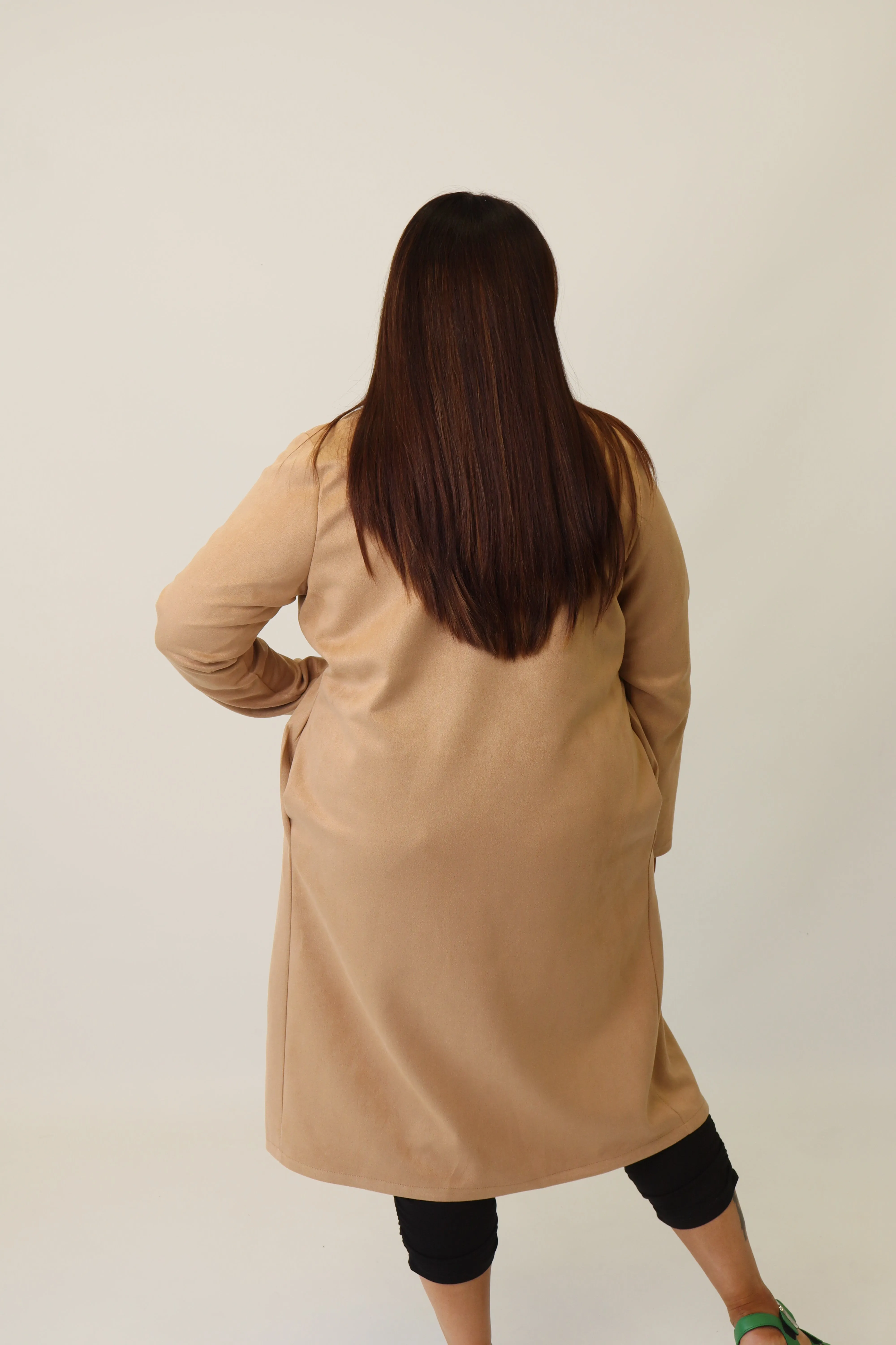 Celine Longline Jacket in Tan