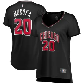 Chicago Bulls Adam Mokoka Fanatics Branded Fast Break Player Statement Jersey Womens - Black | Ireland H3407Q0