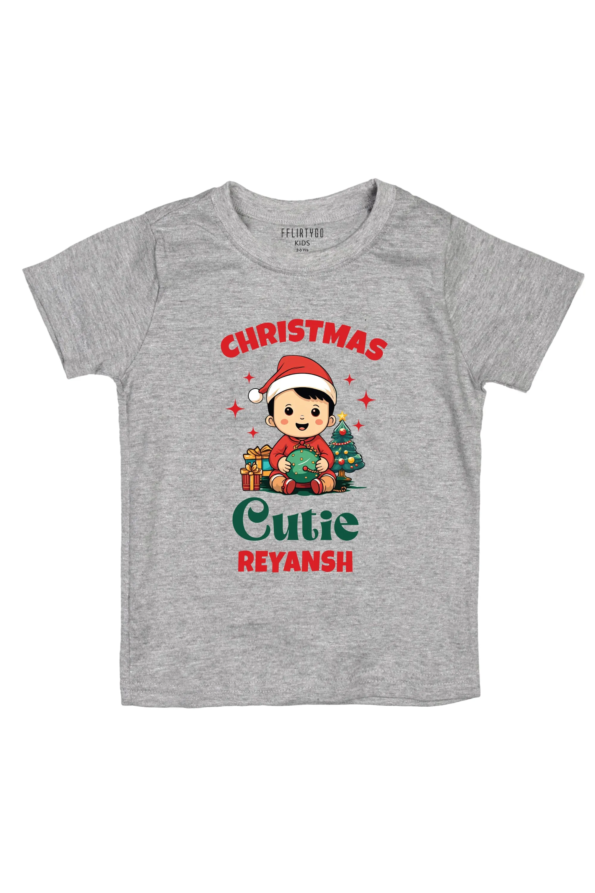 Christmas Cutie Kids T Shirt w/ Custom Name