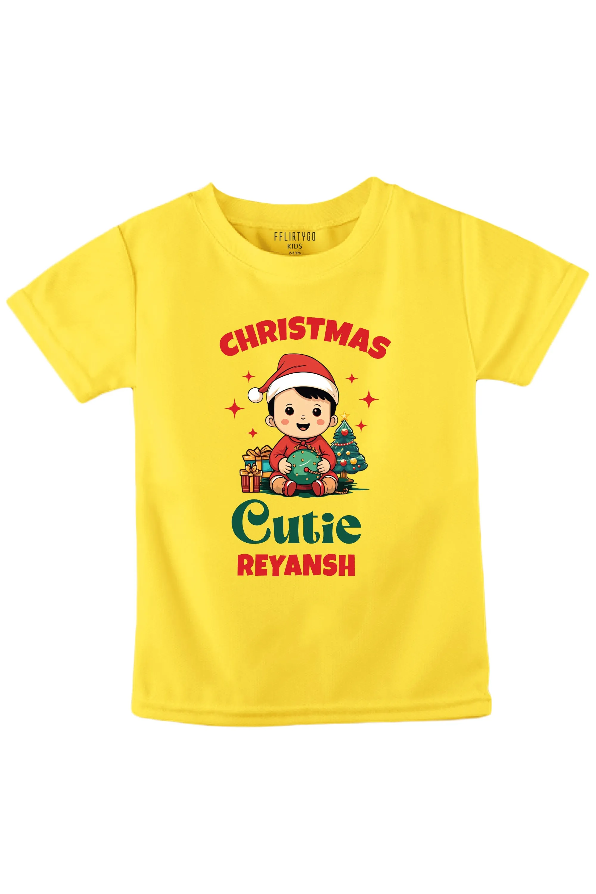 Christmas Cutie Kids T Shirt w/ Custom Name