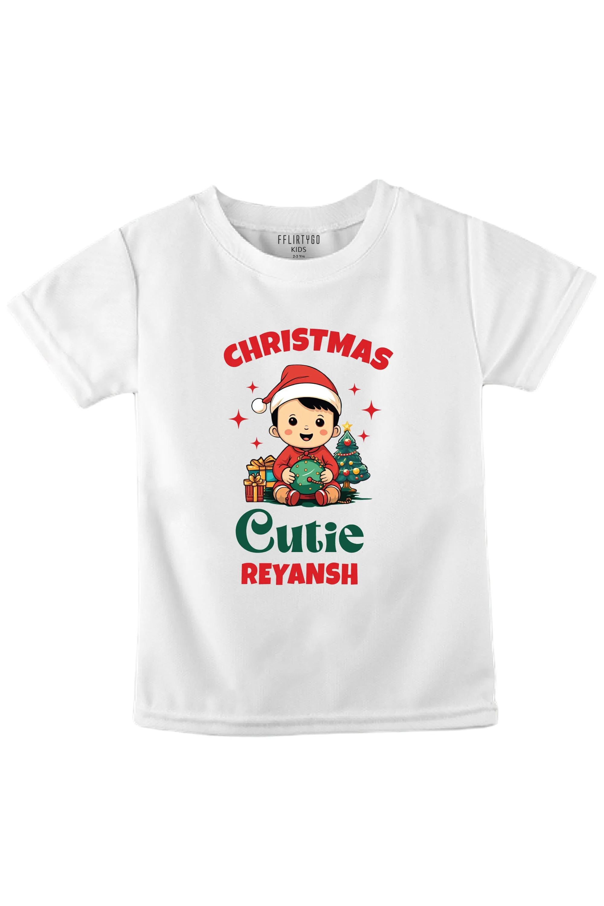 Christmas Cutie Kids T Shirt w/ Custom Name