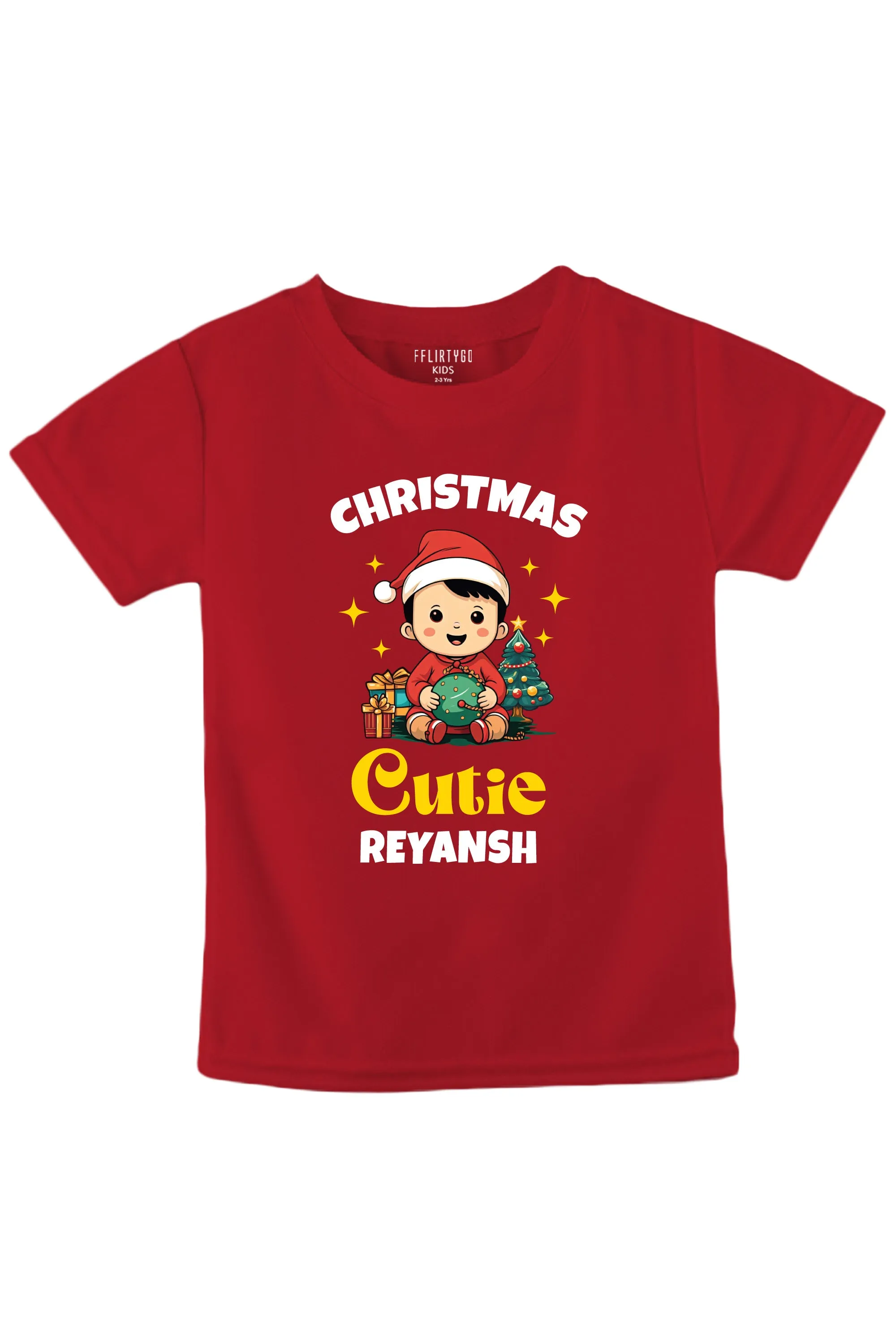 Christmas Cutie Kids T Shirt w/ Custom Name