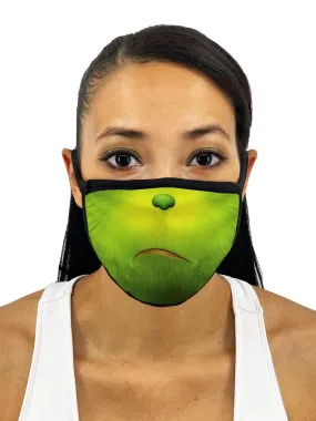 Christmas Grouch Face Mask With Filter Pocket