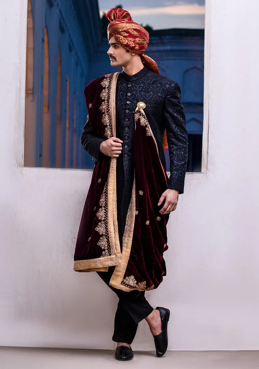 Classic Tap Shoe Karandi Traditional plain Sherwani