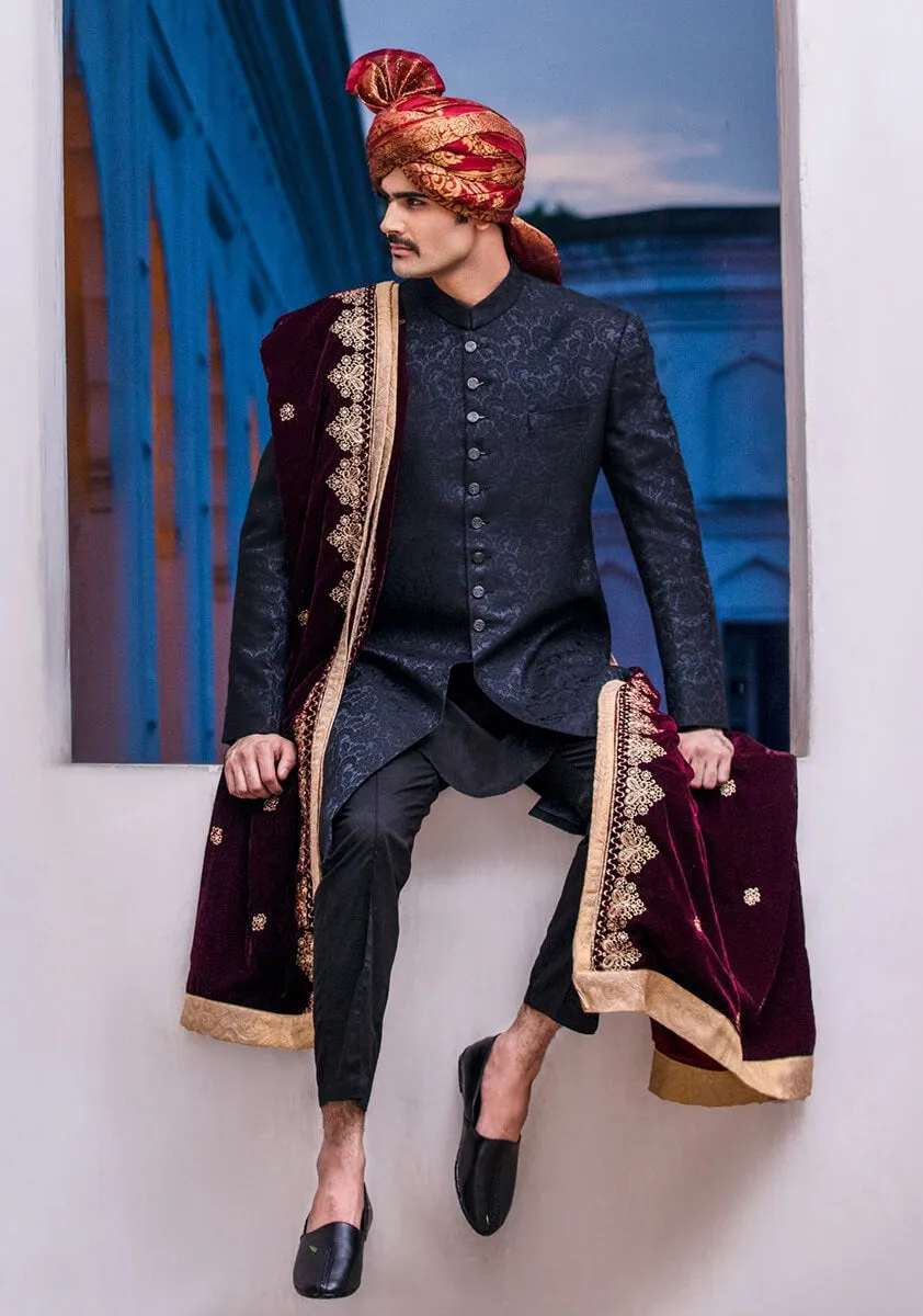 Classic Tap Shoe Karandi Traditional plain Sherwani