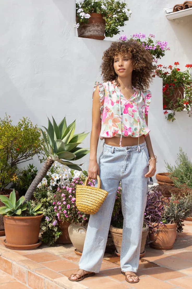 Colima Painted Floral Top