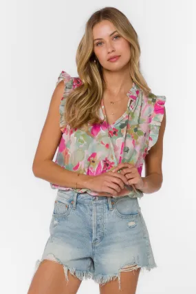 Colima Painted Floral Top