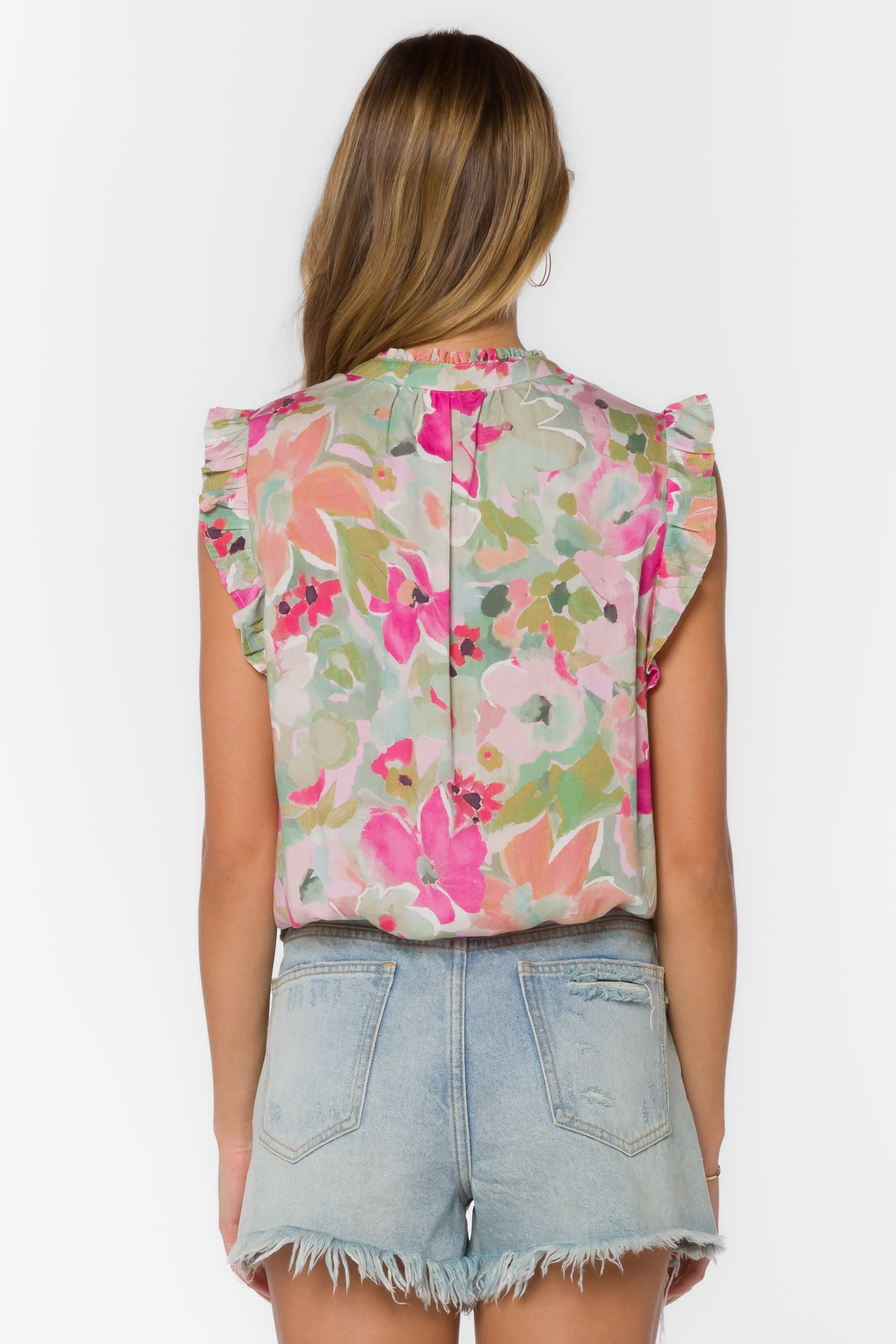 Colima Painted Floral Top