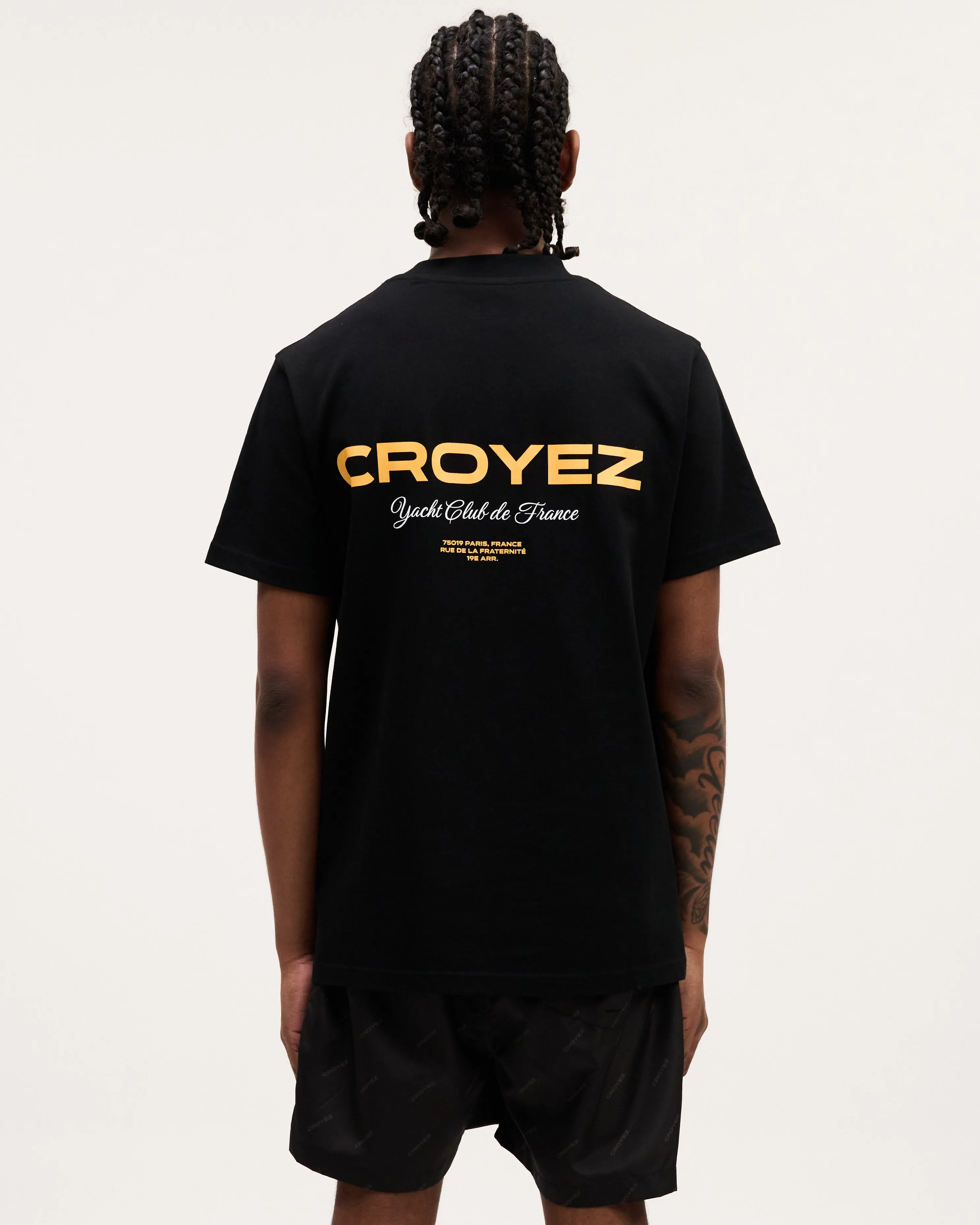 CROYEZ YACHT CLUB T-SHIRT - BLACK/YELLOW