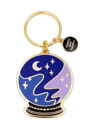 Crystal Ball Enamel Keychain