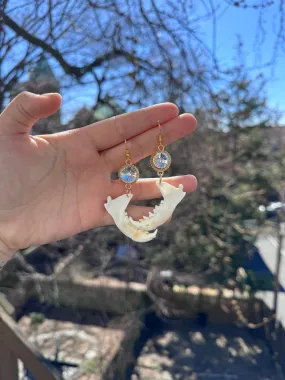 Crystal Mink Jaw Earrings