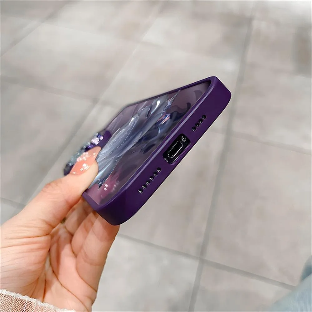 Crystal Rose Transparent Cute Phone Case for iPhone 11, 12, 13, 14 Pro Max, Plus, and Pro - Protective Cover