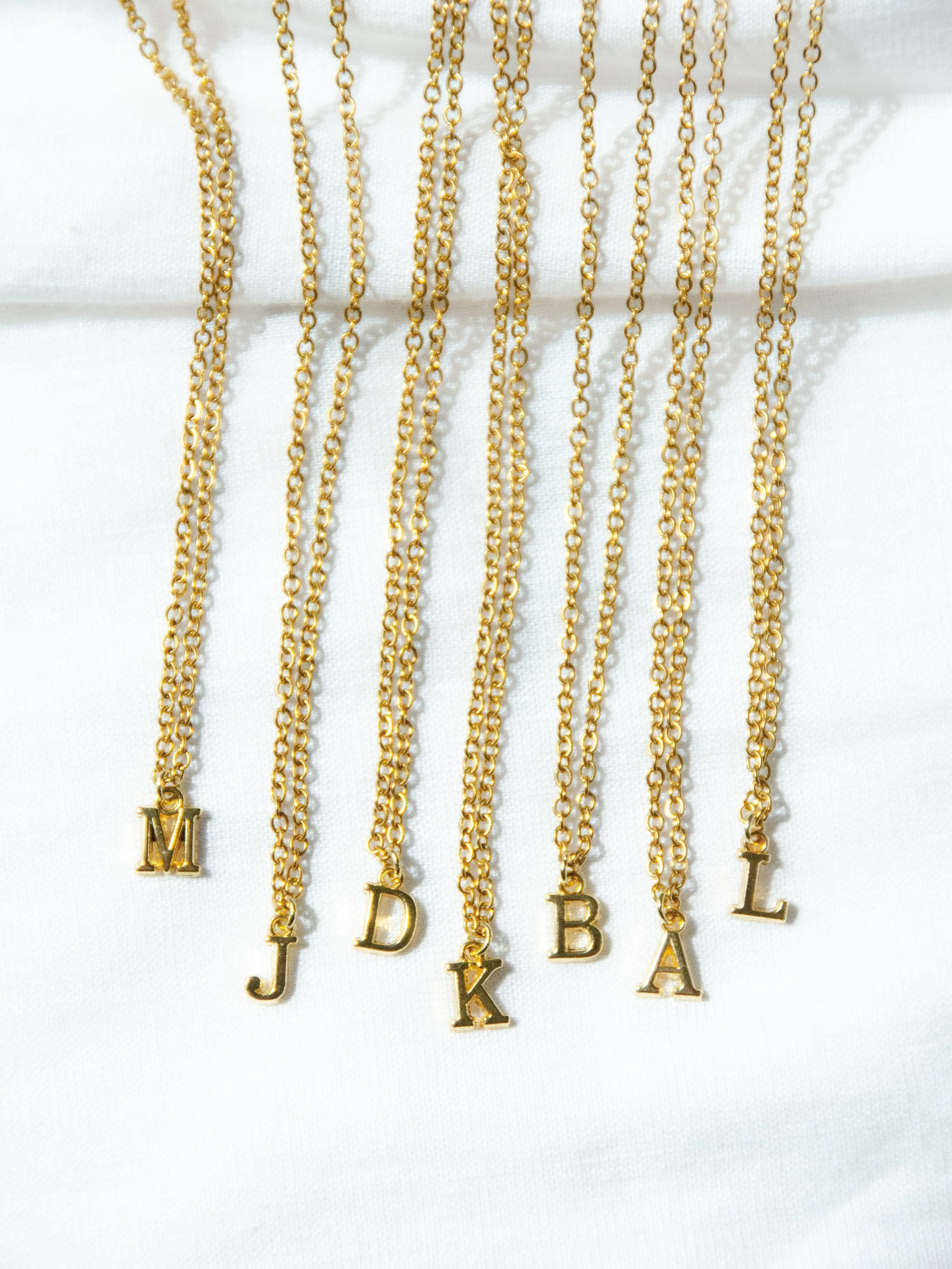 Custom 14K Gold Initial Necklace Holly Christmas Gift