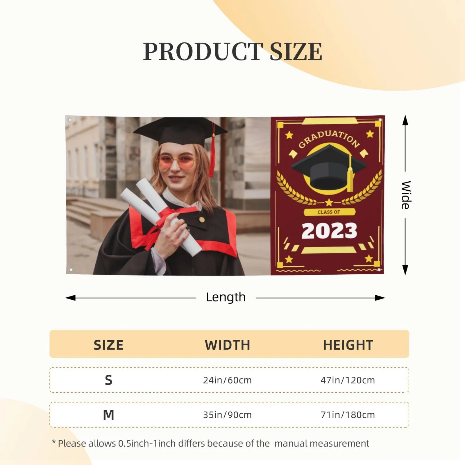 Custom Photo Congratulations Class Of 2023 Happy Graduation Congrats Banner Graduation Gift