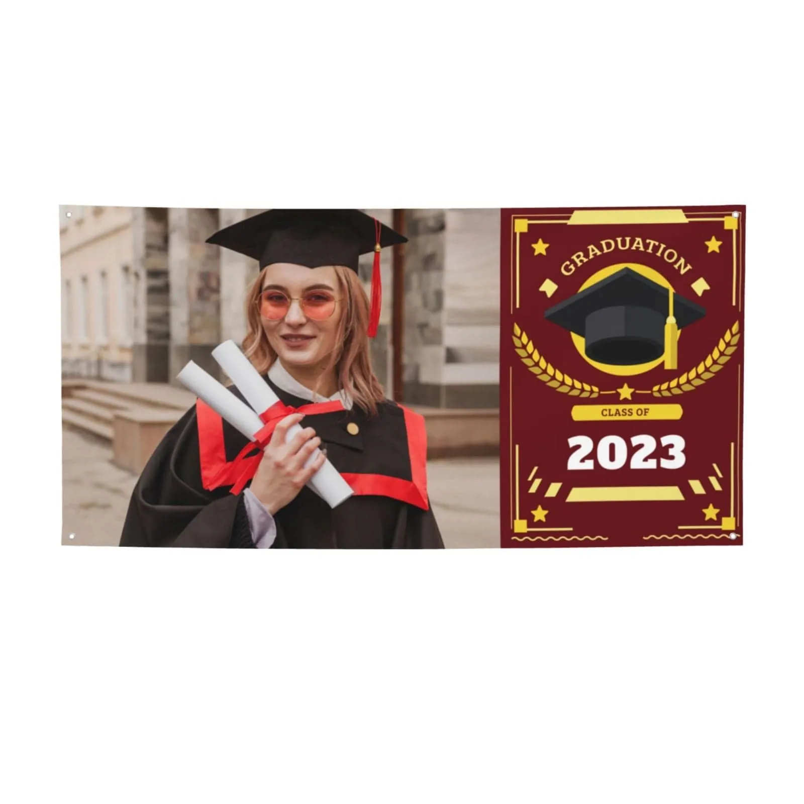 Custom Photo Congratulations Class Of 2023 Happy Graduation Congrats Banner Graduation Gift