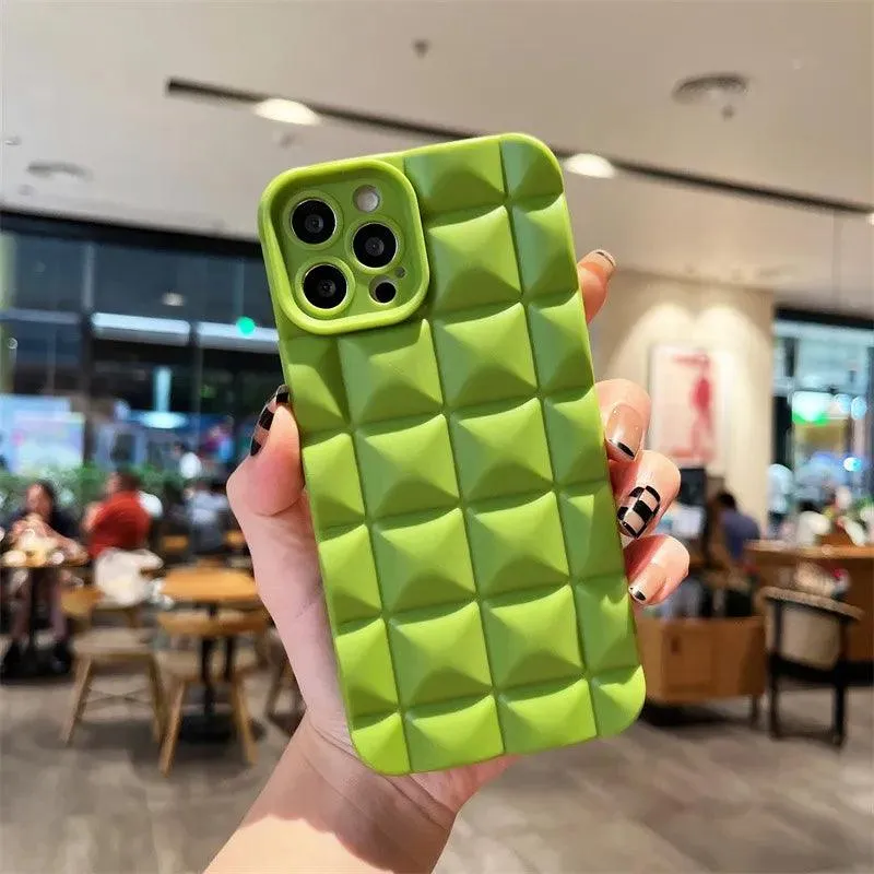 Cute Phone Cases For iPhone 14 13 12 11 Pro Max X XS XR 7 8 Plus - Luxury 3D Diamond Lattice