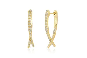 Diamond Loop Hoop Earring