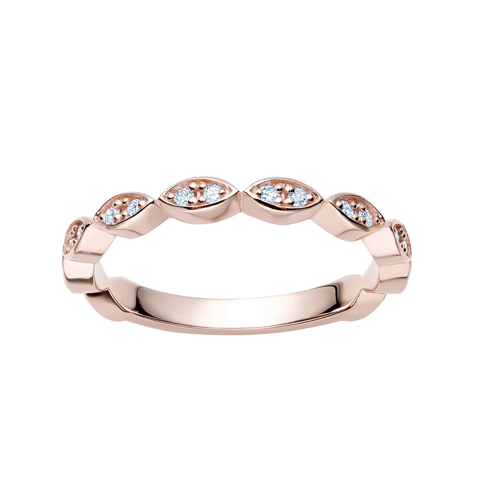 Diamond Marquise Shaped Band