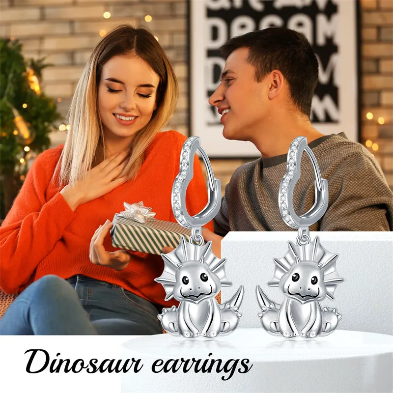 Dinosaur Hoop Earrings 925 Sterling Silver  Jewelry Gifts for Women